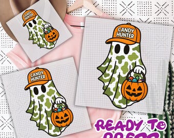 Camo Halloween ghost DTF Transfer,Camo Candy hunter Dtf,Camo Pumpkin Clipart for Kids Dtf, camo Halloween Dtf, bestsellers Dtf, Camo kids