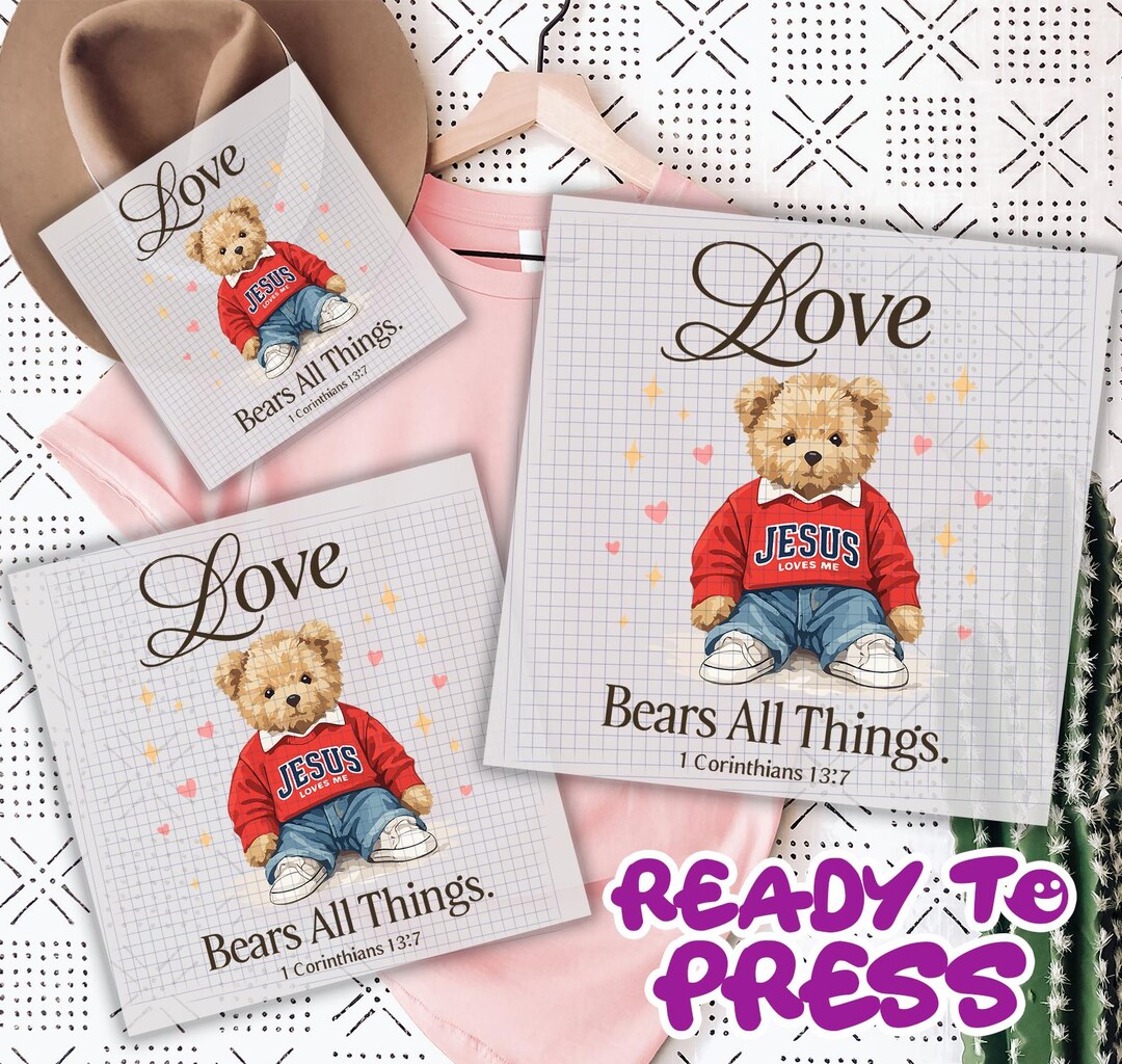Love Bears All Things DTF Transfer, Valentines Day Dtf Gang Sheet ...