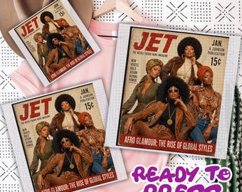 Black is Beautiful Afro Glamour 70s Aesthetic Black History DTF Transfer,