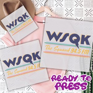 Wsqk The Squawk DTF Transfer,Wsqk The Squawk 94.5 FM Radio DTF Transfer, Vintage Sci-fi 80s Nostalgic Dtf, Retro Dtf Gift