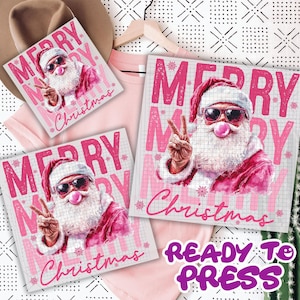 Retro Santa Christmas DTF Transfer,Christmas Santa Dtf, Retro Santa Dtf Gift for Women, Santa Dtf Gang Sheet,Women Gift for Christmas