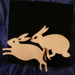 FREE SHIPPING Brooch hand made from Wood