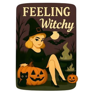 Gefühl Witchy PNG | Lustiges Halloween Sublimationsdesign | Hexe Zitat Digitaler Download | Gruseliges Shirt Design