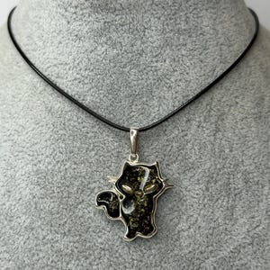 Natural Baltic Amber Pendant.Amber Stone CAT Pendant.Genuine Amber Stone Jewelry Pendant.Amber Jewelry.Sterling Silver 925 Cat Pendant Amber
