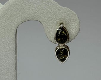 Baltic Amber Earrings.Gemstone Stud Earrings Jewelry.Amber Stud Earrings with Sterling Silver925.Baltic Amber Jewelry Gift for Women