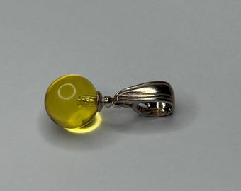 Bernstein Anhänger.Honig Bernstein Anhänger.Bernstein Schmuck mit Sterling Silber 925.