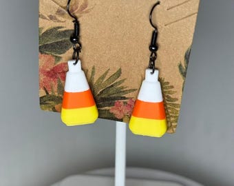 Pendientes de maíz dulce, accesorio de joyería para disfraz de Halloween, diseño triangular llamativo, estilo otoñal, moda de temporada para fiestas.