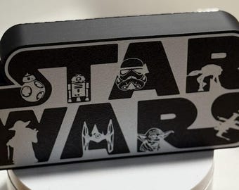 Caja de luz de Star Wars: luz nocturna LED, decoración para salas de cine
