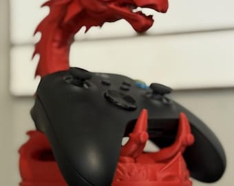 Soporte para mando de dragón, soporte para juegos, pantalla para mando, diseño de dragón, decoración de fantasía, organizador de escritorio para habitación de gamer, solución de almacenamiento