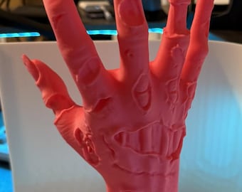 Life-Size Zombie Hand Figurine: 3D Printed Horror Prop