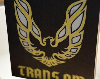 Caja de luz con el logotipo de Firebird Trans Am: decoración automotriz con LED USB