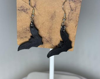 Pendientes colgantes de murciélago, accesorio para disfraz de Halloween, silueta negra, joyería gótica, ligero, estilo alternativo, moda espeluznante