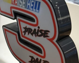 Dale Earnhardt #3 LED Lightbox: NASCAR Man Cave Decor