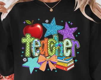 Preppy Teacher Shirt PNG, Coquette 100 Days of School Design (Digital Download)