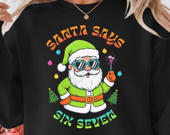 Le Père Noël dit Six Sept PNG, Funny Christmas Meme (Téléchargement numérique)