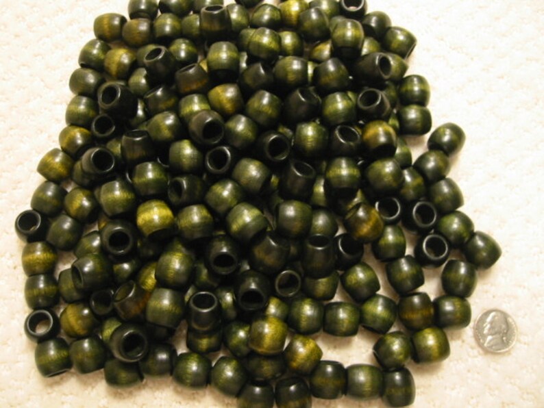 excellent new condition X  58 from the 1970/'s lot of  thirty-three 58 22 mm 22 mm large green wooden pony beads