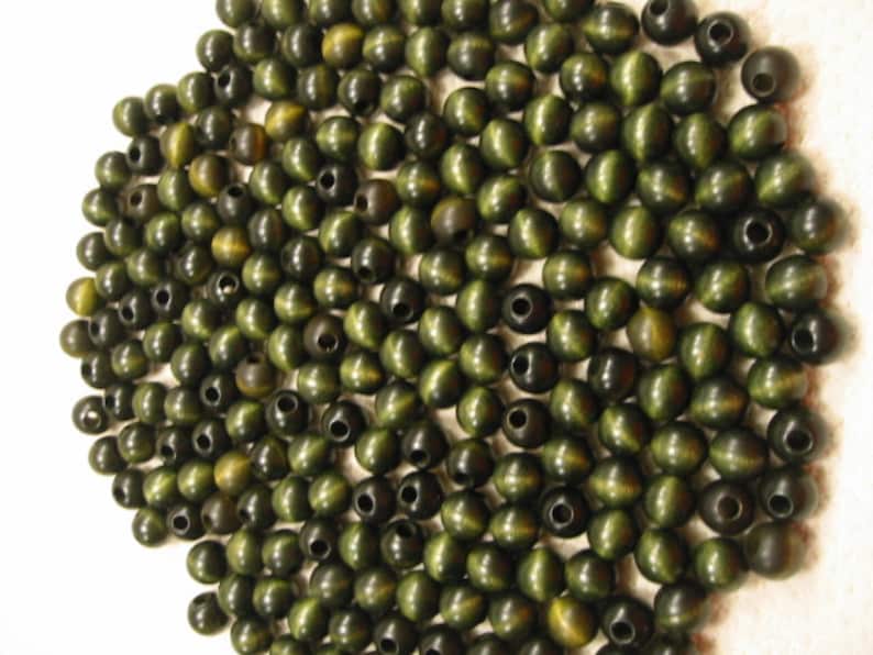 round green wooden beads from the 1970/'s lot of thirty-two 1 excellent new condition 25 mm