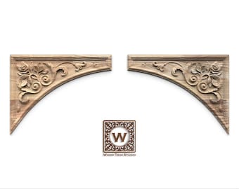 Juego de 2 piezas de esquina Roselune personalizadas - 14,5 piezas (29 pulgadas en total)