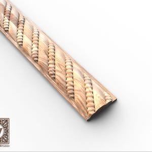 Twisted Rope Decorative Wood Border | Classic Architectural Molding Strip