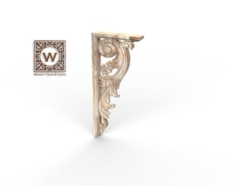 Decorative Corner Wall Corbel | Scroll Bracket | Architectural Detail