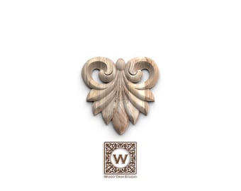 Wood Carved Acanthus Leaf Applique | Classic Furniture Decor