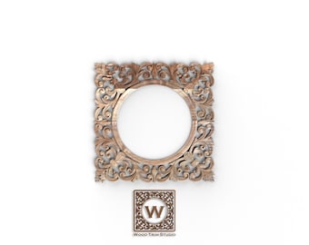 Baroque Round Wood Frame – Ornate Carved Mirror Frame