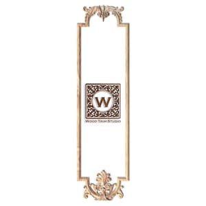 Elegant Wood Frame Applique | Baroque Style Rectangular Onlay for Furniture and Walls