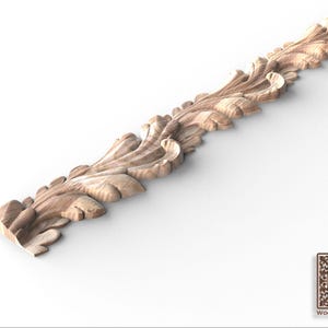 Timeless Scroll Leaf Border | Artisan Wood Trim for Furniture