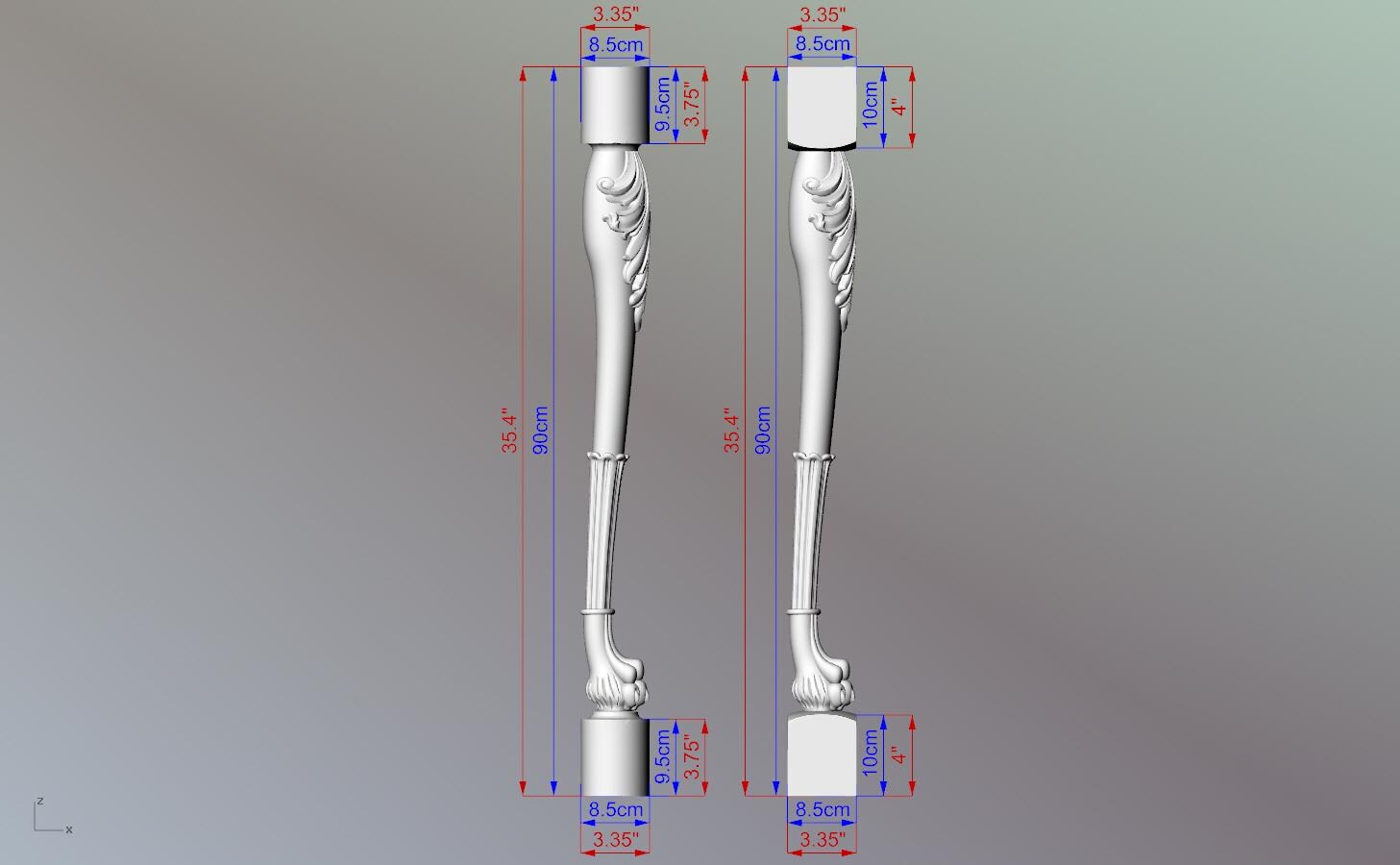 Lion’s Crest Leg — Imperial Paw Column - Etsy