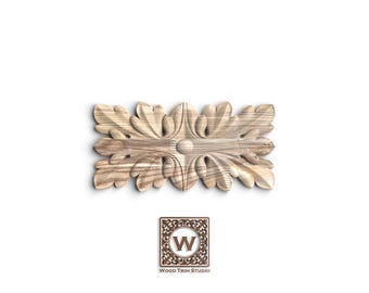 Carved Wood Applique | Acanthus Leaf Decorative Onlay