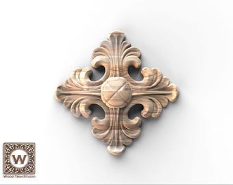 Wood Carved Acanthus Cross Furniture and Wall Panels