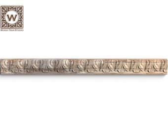 Moldura de madera para pintar con diseño de hojas de acanto, 40 pulgadas.