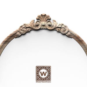 Elegant Acanthus Arch Onlay – Decorative Trim for Wall or Mirror