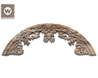 Barock-Stil Bogen Applikation | Ornamentales Holz-Onlay für Möbel und Innenräume