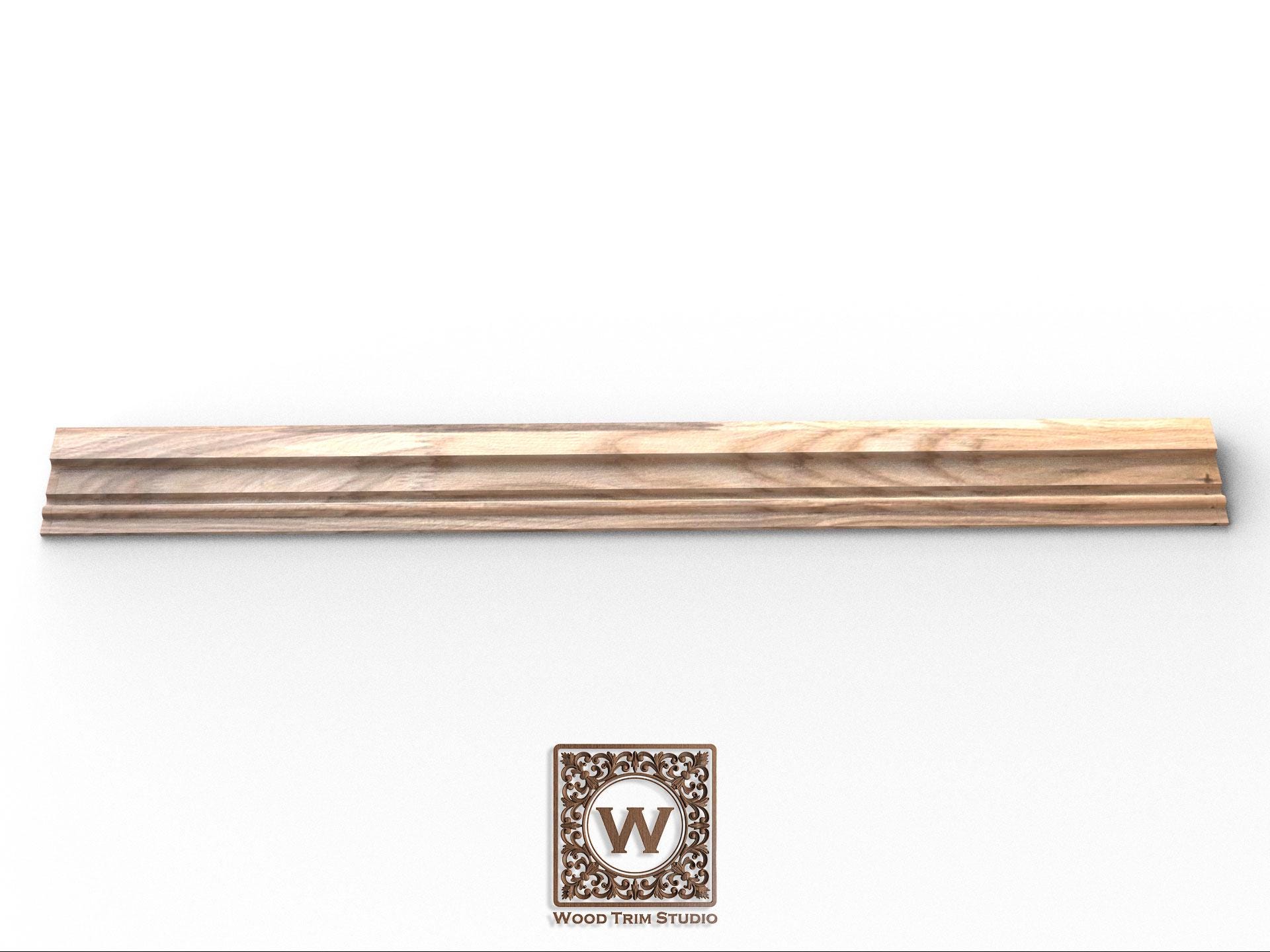 Minimalist Carved Wood Trim – Elegant Decorative Molding - Etsy