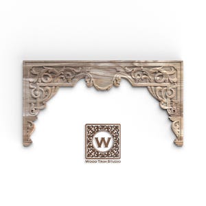 Baroque Carved Wood Onlay – Decorative Furniture Applique for Classical Interiors