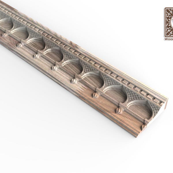 Wooden Molding for Interior Design, Gothic Arch Ornament
