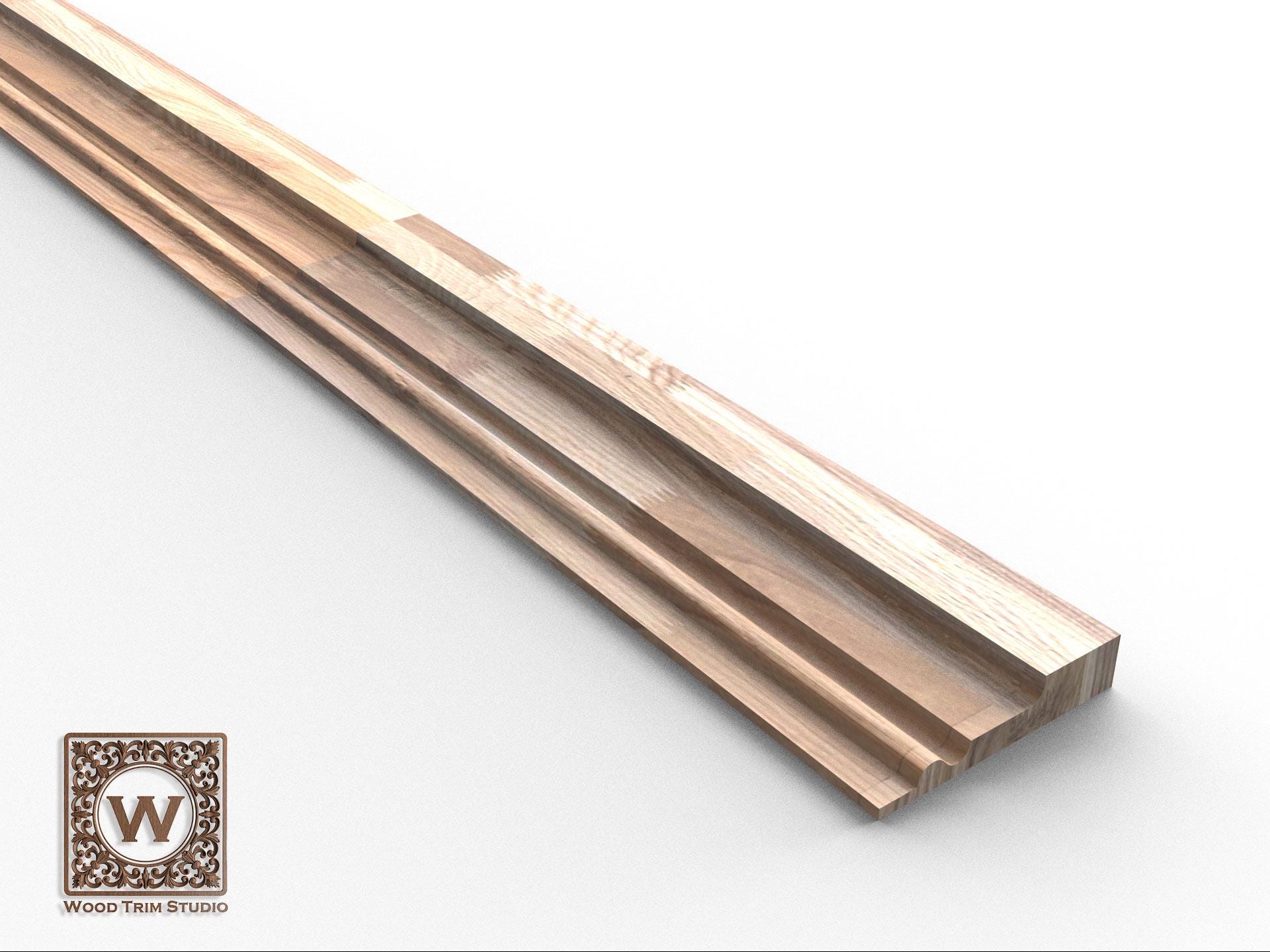 Minimalist Carved Wood Trim – Elegant Decorative Molding - Etsy