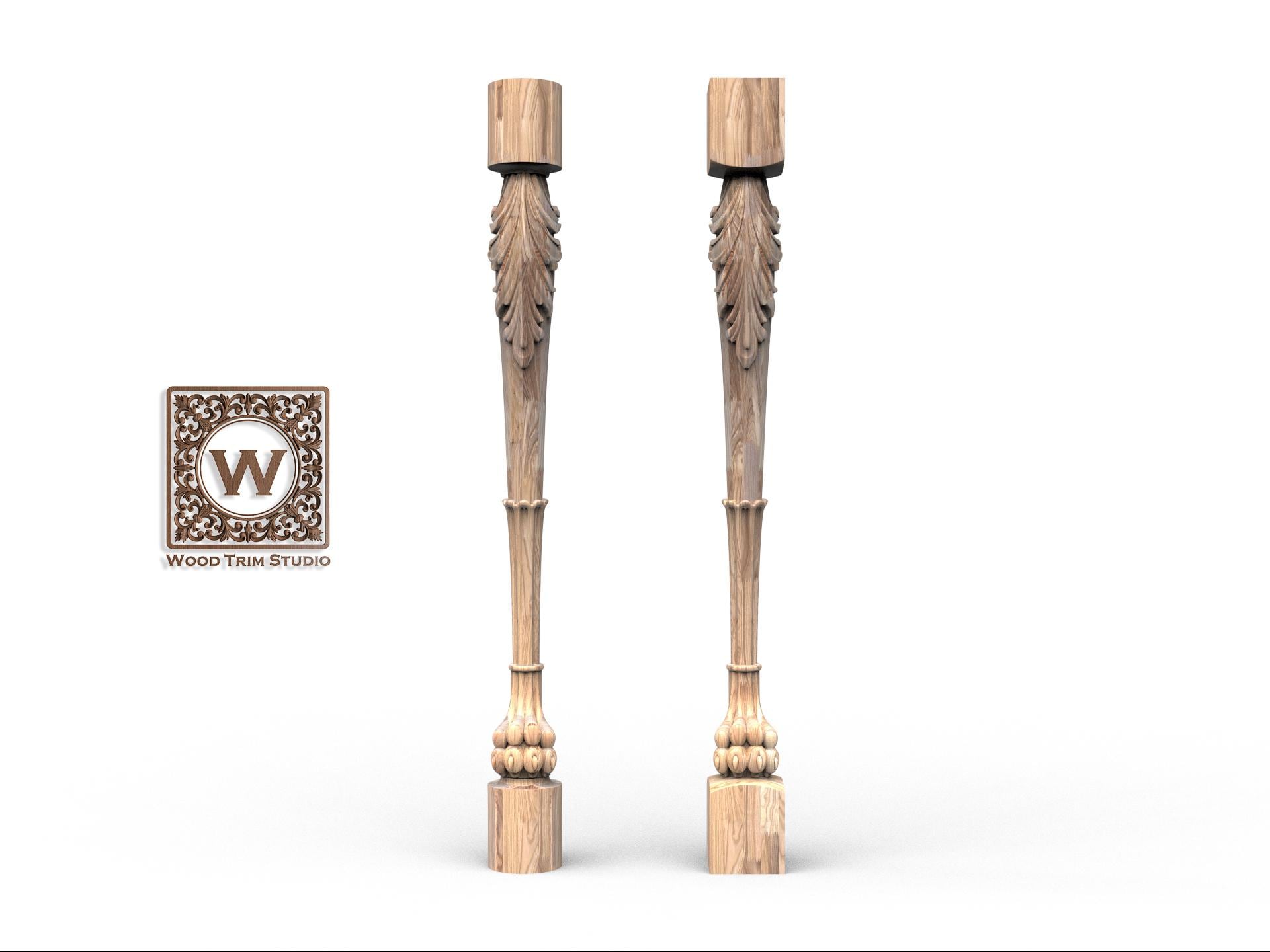 Lion’s Crest Leg — Imperial Paw Column - Etsy