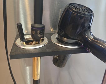 Hair Dryer and Curling Iron Holder, Heat Resistant Metal Ring Organizer for Salon Tools, Made to Order