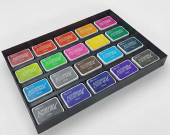 Mini Archival Ink Pad Stackable Storage Tray | Compact Organizer for Craft & Scrapbooking Supplies