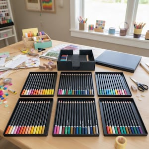 Plateau 3-5-7-9 pour 18 crayons de couleur