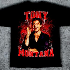 Maglietta oversize Tony Montana 100% cotone - SPEDIZIONE GRATUITA - Massima qualità - Con scatola regalo e adesivi!