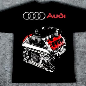 T-shirt oversize AUDI Motors 100% cotone - SPEDIZIONE GRATUITA - Massima qualità - Con scatola regalo e adesivi!