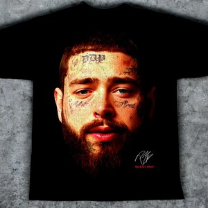 Maglietta oversize Post Malone 100% cotone - SPEDIZIONE GRATUITA - Massima qualità - Con scatola regalo e adesivi!