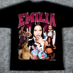 Maglietta oversize stile bootleg di Emilia Mernes, spedizione gratuita, 100% cotone, con scatola regalo e adesivi!