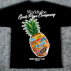 Maglietta oversize con ananas, 100% cotone - SPEDIZIONE GRATUITA - Massima qualità - Con scatola regalo e adesivi!