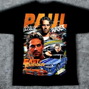 T-shirt oversize Paul Walker Fast and Furious 100% cotone - SPEDIZIONE GRATUITA - Massima qualità - Con scatola regalo e adesivi!
