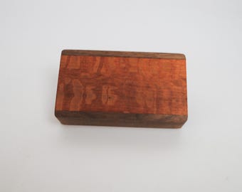 Walnut & Lacewood Slide Top Wood Box - Food Safe Finish