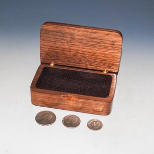 Small Wooden Box With Engraved Celtic Wedding Hearts on Walnut Handmade Wood Box by BurlWoodBox Irish Wedding Hearts image 4